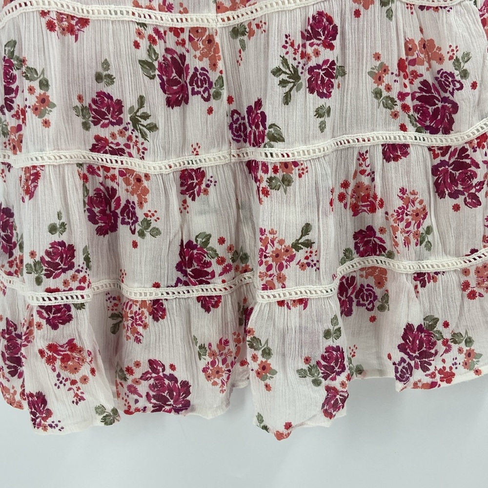 Arizona Jean Company floral tiered flouncy baby doll top large - Picture 12 of 13